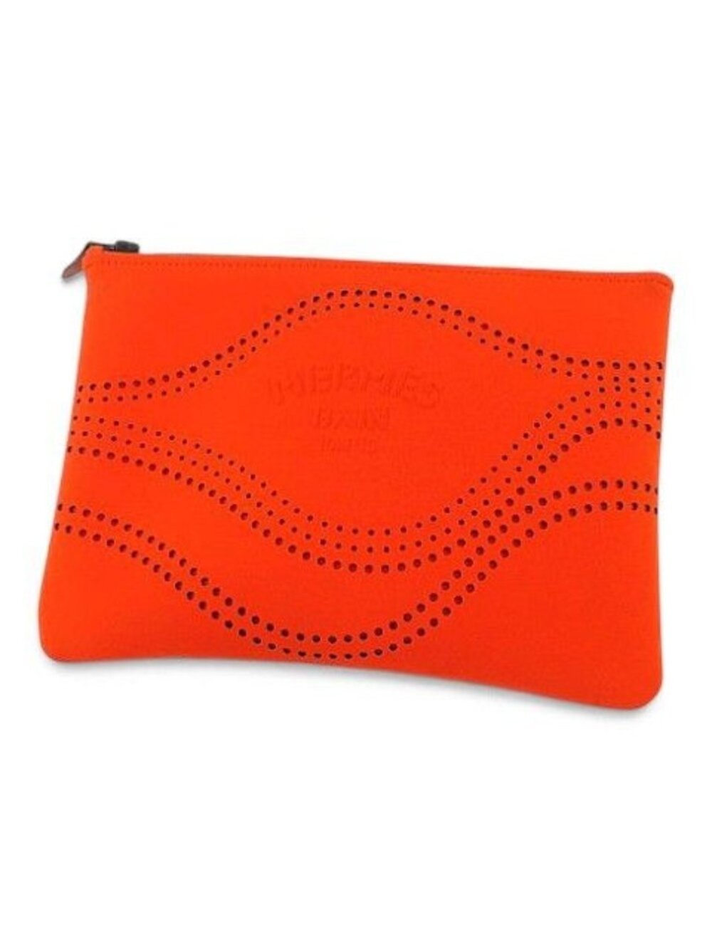 Hermes Neobain Pouch Orange Perforated